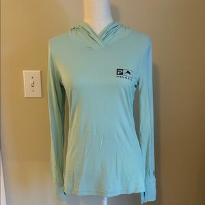 Pelagic Women's Aqua Long Sleeve Hoodie